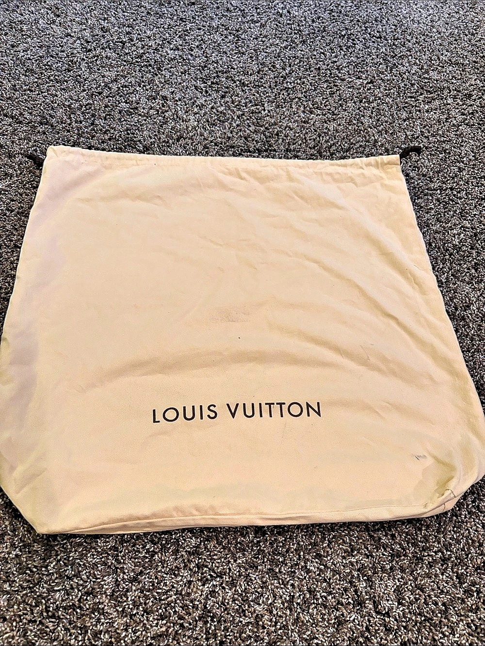 Louis Vuitton Large Drawstring Dust Bag Cream